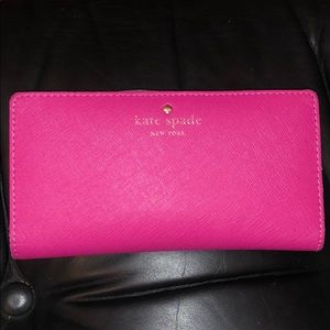 Hot pink Kate Spade Wallet
